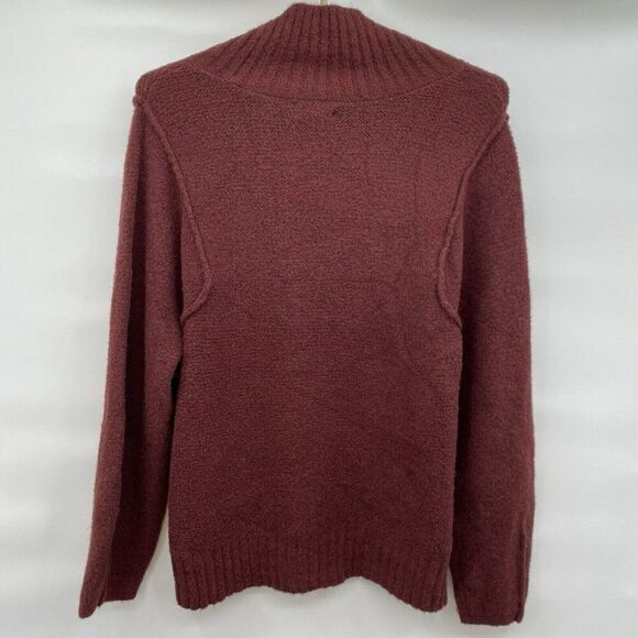 Universal Thread Mock Neck Maroon‎ Sweater Soft Size XL Comfort Warm Cozy - Picture 2 of 4